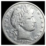 1910-S Silver Barber Half Dollar CLOSELY UNCIRCULA