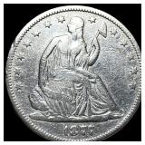 1877 Seated Liberty Half Dollar CLOSELY UNCIRCULAT