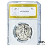 1942 Walking Liberty Half Dollar PGA MS67