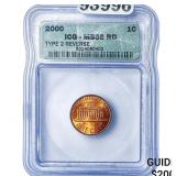2000 Lincoln Memorial Cent ICG MS66 RD Type 2 Rev.