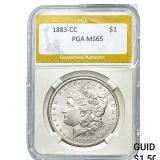 1883-CC Morgan Silver Dollar PGA MS65