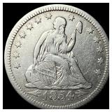 1854-O Silver Seated Liberty Quarter NEARLY  UNCI