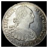 1800-Mo FM Mexico Silver 8 Reales CLOSELY  UNCIRC