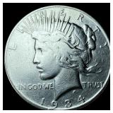 1934-S Peace Silver Dollar LIGHTLY CIRCULATED