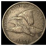 1857 Copper-Nickel Flying Eagle Cent CLOSELY UNCIR