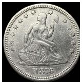 1876 Seated Liberty Quarter CLOSELY UNCIRCULATED