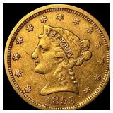 1853 Liberty Head Gold Quarter Eagle $2.50 CLOSELY