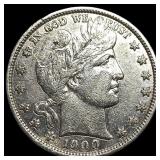 1900-S Silver Barber Half Dollar CLOSELY UNCIRCULA