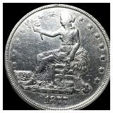 1877 Silver Trade Dollar CHOICE AU