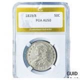 1819/8 Capped Bust Half Dollar PGA AU50