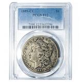 1889-CC Morgan Silver Dollar PCGS F12