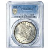 1885-CC Morgan Silver Dollar PCGS MS64