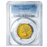 1851-O $10 Gold Eagle PCGS XF40