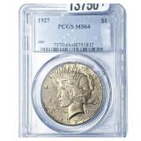 1927 Silver Peace Dollar PCGS MS64