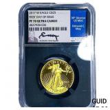 2017-W 1/2oz $25 Gold Eagle NGC PF70 UC