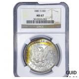 1881-S Morgan Silver Dollar NGC MS67