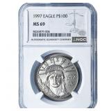 1997 $100 Platinum Eagle 1oz NGC MS69
