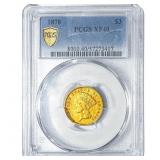 1878 $3 Gold Piece PCGS XF40