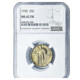 1930 Standing Liberty Quarter NGC MS62 FH