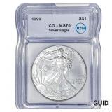 1999 Silver Eagle ICG MS70