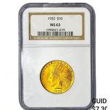 1932 $10 Gold Eagle NGC MS63