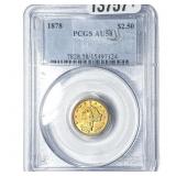 1878 $2.50 Gold Quarter Eagle PCGS AU58