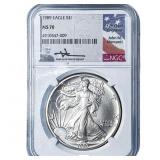1989 Silver Eagle NGC MS70