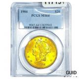 1904 $20 Gold Double Eagle PCGS MS64