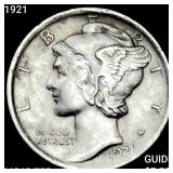 1921 Mercury Dime UNCIRCULATED FSB