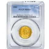 1882 $5 Gold Half Eagle PCGS MS64+