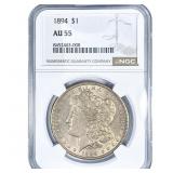 1894 Morgan Silver Dollar NGC AU55