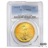 1910-D $20 Gold Double Eagle PCGS MS64