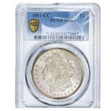 1881-CC Morgan Silver Dollar PCGS MS63