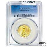 1988 1/4oz Gold Eagle $10 PCGS MS68