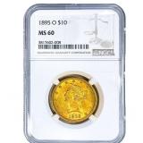 1895-O $10 Gold Eagle NGC MS60