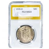 1945-D Walking Liberty Half Dollar PGA MS68