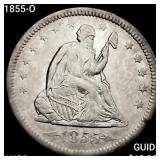1855-O Seated Liberty Quarter CLOSELY UNCIRCULATED