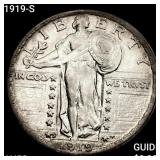 1919-S Standing Liberty Quarter CHOICE AU
