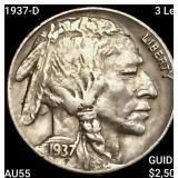 1937-D 3 Leg Buffalo Nickel HIGH GRADE