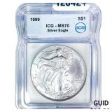 1999 Silver Eagle ICG MS70