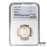 1893 Isabella Silver Quarter NGC MS64