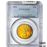 1899 $10 Gold Eagle PCGS MS61