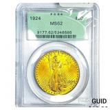 1924 $20 Gold Double Eagle PCGS MS62
