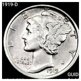 1919-D Mercury Dime CHOICE BU FSB