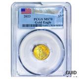 2023 $5 Gold Eagle 1/10 oz PCGS MS70