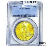 1924 $20 Gold Double Eagle PCGS MS62