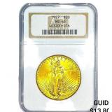 1927 $20 Gold Double Eagle NGC MS63