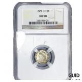 1829 Capped Bust Half Dime NGC AU58