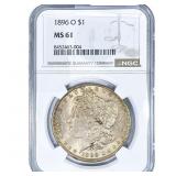 1896-O Morgan Silver Dollar NGC MS61