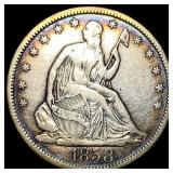 1858-S Silver Half Dollar LIGHTLY CIRCULATED